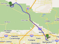 Wrightwood CA Directions from the Inland Empire