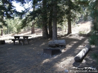 Campsite at Table Mountain Campground - Wrightwood CA Camping