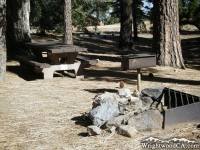 Campsite at Table Mountain Campground - Wrightwood CA Camping