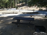 Picnic Table at Table Mountain Campground - Wrightwood CA Camping