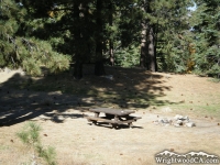 Campsite in Table Mountain Campground - Wrightwood CA Camping
