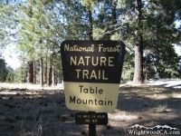 Table Mountain Nature Trail toward entrance of Table Mountain Campground - Wrightwood CA Camping