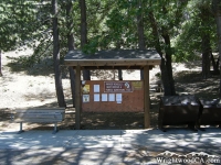 Message Board in Peavine Cmapground - Wrightwood CA Camping