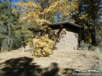 Restrooms in Mountain Oak Campground - Wrightwood CA Camping