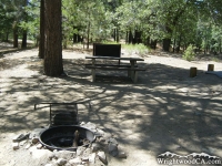 Campsite in Mountain Oak Campground
 - Wrightwood CA Camping