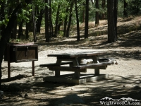 Campsite in Mountain Oak Campground - Wrightwood CA Camping