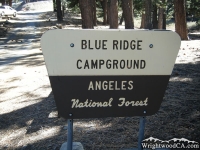 Blue Ridge Campground - Wrightwood CA Camping