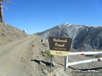 Guffy Campground with Pine Mountain in background - Wrightwood CA Camping