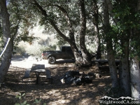 Campsite in Cabin Flat Campground in Prairie Fork - Wrightwood CA Camping