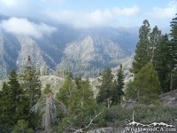 Looking down at Prairie Fork from Pine Mountain Ridge - Wrightwood CA