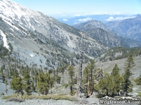 Looking down Fish Fork from the North Backbone Trail - Wrightwood CA