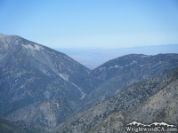 Vincent Gulch and Vincent Gap next to Mt Baden Powell, as viewed from North Backbone Trail - Wrightwood CA