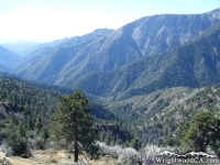 Vincent Gulch (lower right) where it intersects with the San Gabriel River Basin (East Fork) - Wrightwood CA