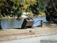 Bear proof trash bins at Jackson Lake Picnic Area - Wrightwood CA