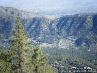 Looking down at Swarthout Valley and the town of Wrightwood from Blue Ridge - Wrightwood CA