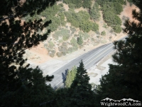 Looking down at Vincent Gap from Mt Baden Powell Trail - Wrightwood CA