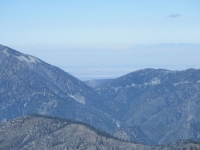 Vincent Gap (top center) below Mt Baden Powell (upper left) as viewed from North Backbone Trail - Wrightwood CA