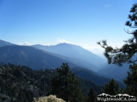 San Gabriel River Basin with Pine Mountain Ridge and Iron Mountain in background - Wrightwood CA