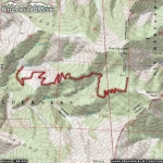 Map of Dawson Peak Trail - Wrightwood CA Hiking