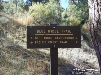 Trail head to Blue Ridge Trail at Big Pines - Wrightwood CA Hiking