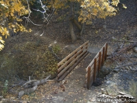 Bridge over a creek of runoff water from Mountain High