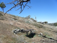 Bench on Lightning Ridge Nature Trail - Wrightwood CA Hiking