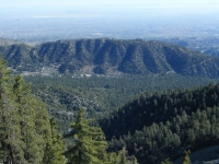 Pacific Crest Trail (PCT) looking down at Wrightwood - Wrightwood CA Hiking