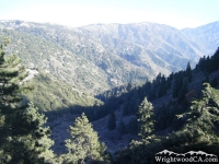 Looking down Vincent Gulch from Mt Baden Powell Trail - Wrightwood CA Hiking