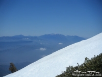 Snow on North Backbone Trail overlooking San Bernardino Mountains - Wrightwood CA Hiking