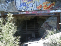 Closed off mining tunnel on Bighorn Mine Trail - Wrightwood CA Hiking