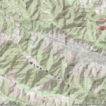 Topographic Map of Blue Ridge - Wrightwood CA Mountains