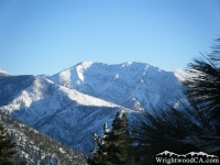 Mt Baldy and Pine Mountain Ridge in winter as viewed from Inspiration Point - Wrightwood CA Mountains