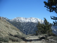 Pine Mountain Ridge in front of Mt Baldy as viewed from Blue Ridge - Wrightwood CA Mountains