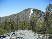 Pine Mountain viewed from North Backbone Trail on Dawson Peak - Wrightwood CA Mountains