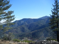 Pine Mountain (upper right) peaking above Blue Ridge and Wright Mountain - Wrightwood CA Mountains