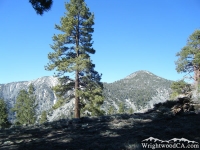 Dawson Peak (left) and Pine Mountain (right) from backside of Wright Mountain - Wrightwood CA Mountains