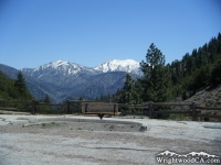 Pine Mountain (left) and Mt Baldy (right) viewed from Vincent Gap. - Wrightwood CA Mountains