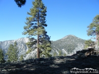 Dawson Peak (left) and Pine Mountain (right) as viewed from backside of Wright Mountain - Wrightwood CA Mountains
