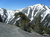 North ridge of Mt Baldy from the North Backbone Trial on Dawson Peak - Wrightwood CA Mountains