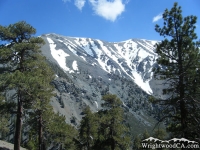 North face of Mt Baldy as viewed from Dawson Peak Trail - Wrightwood CA Mountains