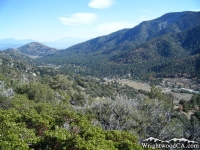 Circle Mountain (upper left), Swarthout Valley/Wrightwood (center), and Blue Ridge (right) - Wrightwood CA Mountains