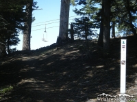 Pacific Crest Trail crossing ski slopes of Mt High East on Blue Ridge - Wrightwood CA Mountains