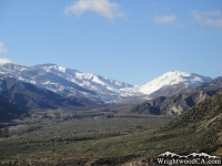 Blue Ridge (left), Lone Pine Canyon (center), and Circle Mountain (right) as viewed from 15 Freeway after a big winter storm - Wrightwood CA Mountains