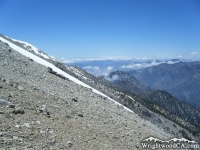 Iron Mountain in background, North Backbone Trial in foreground on Mt Baldy - Wrightwood CA Mountains