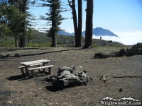 Iron Mountain peaking above the clouds behind Guffy Campground - Wrightwood CA Mountains