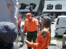 Wrightwood / Phelan Search and Rescue (WPSAR) helping with the climbing wall. - Wrightwood CA Photos