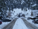 Looking down Park Drive toward Highway 2 after big Snow storm. - Wrightwood CA Photos