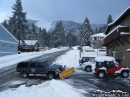 Clearing snow in front of Village Video in Wrightwood. - Wrightwood CA Photos