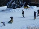 Snowboarders preparing to head down the groomed slopes of Mountain High. - Wrightwood CA Photos