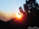 Sunrise on the morning the town of Wrightwood was evacuated as the Sheep Fire of 2009 stormed up Lone Pine Canyon and over Circle Mountain. - Wrightwood CA Photos